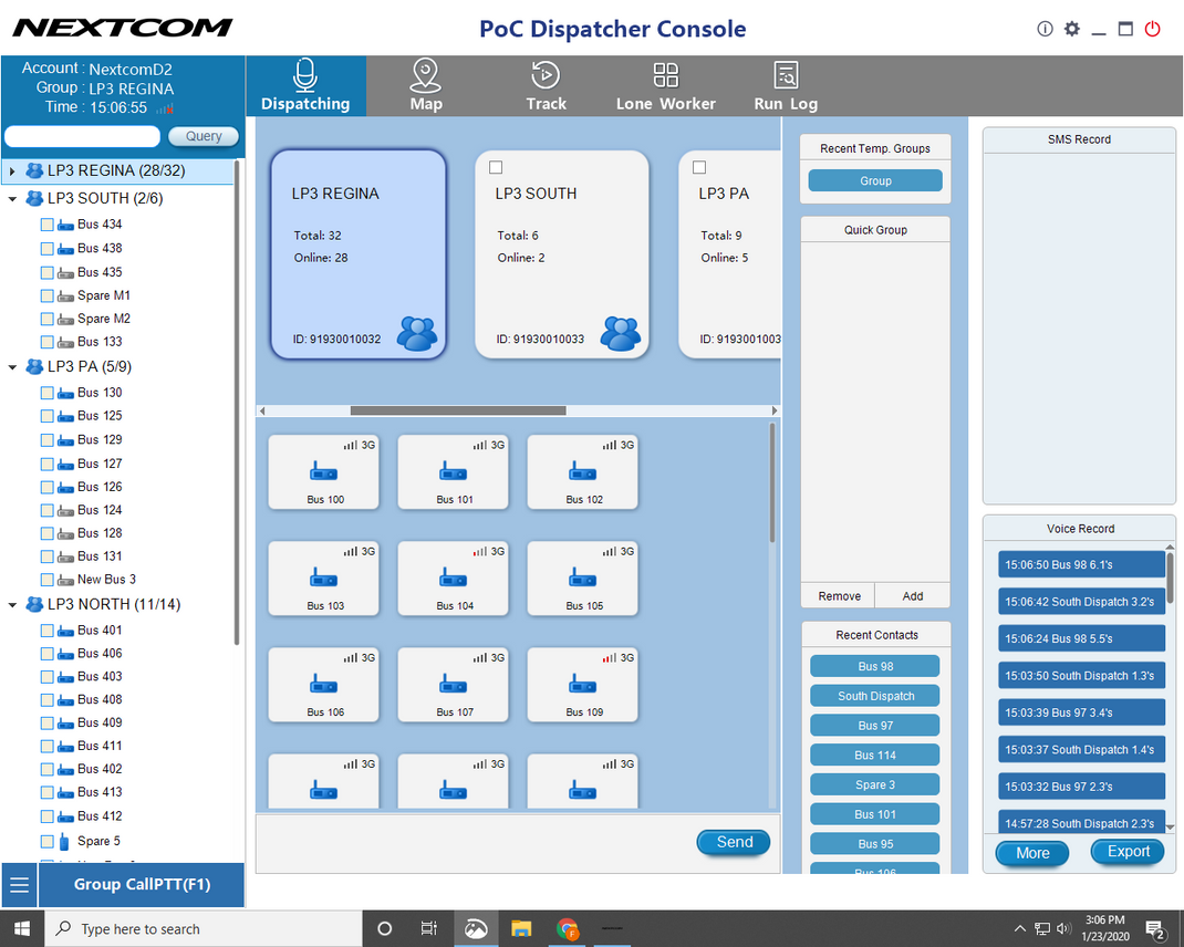 Dispatch Control Interface Sample Nextcom Two-Way Radio Dispatch & Mobile Dispatch Console